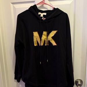 NWT Black Hoodie with Gold MK Logo